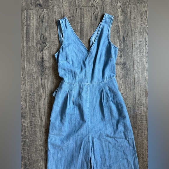 J. Crew Chambray Tie Jumpsuit- Size 2 - Picture 6 of 9
